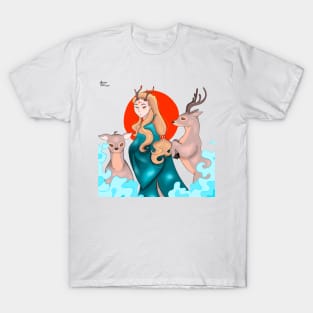 Chinese guy with deers T-Shirt